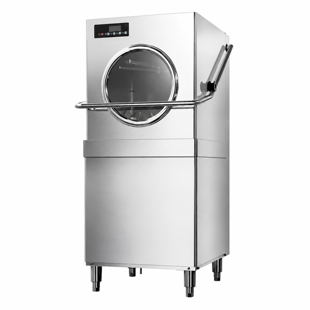 stainless steel door type commercial warewasher with sanitizer